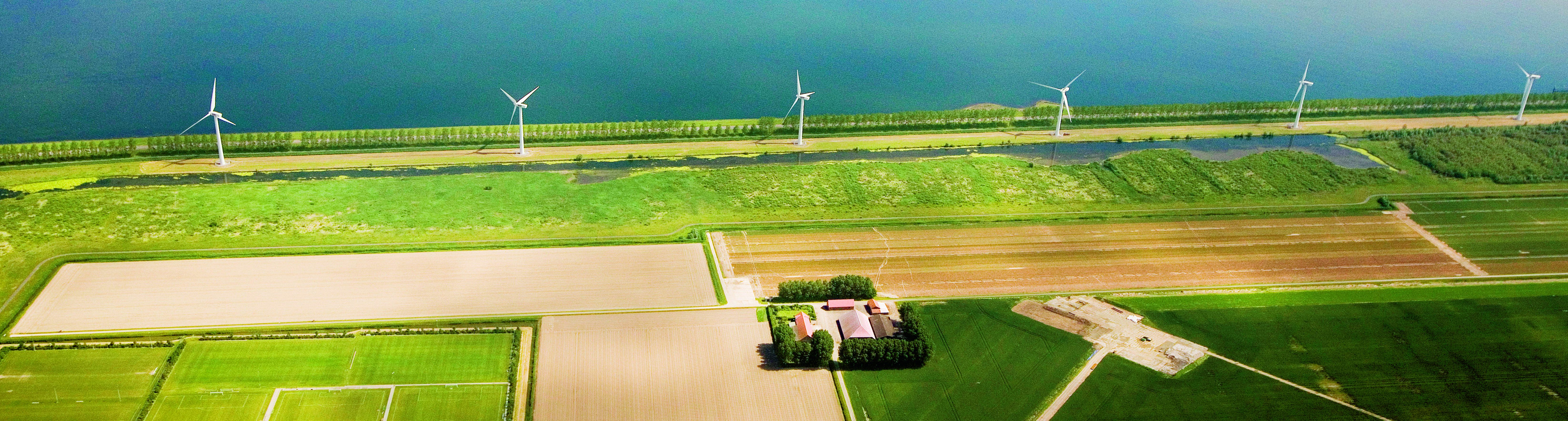 Dijken en windmolens Nederland